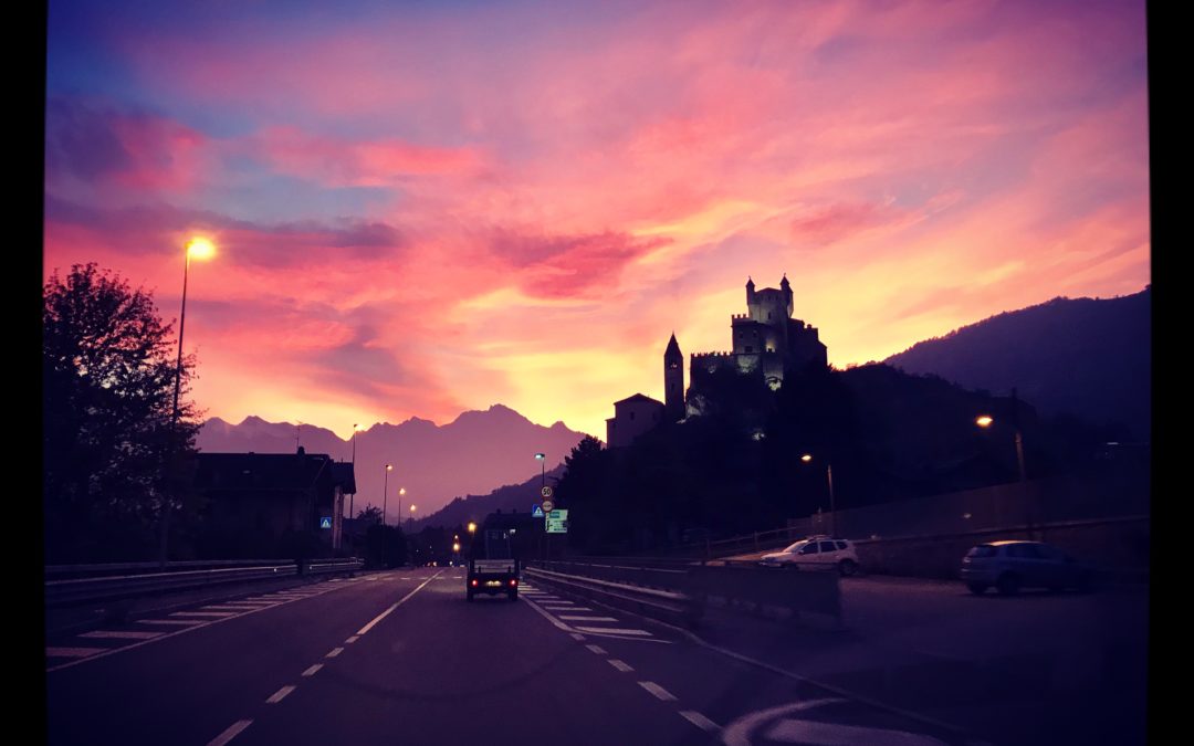 Un tramonto tinto di rosa