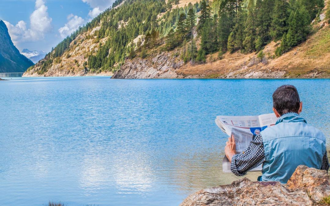 Lettura con vista sulla diga